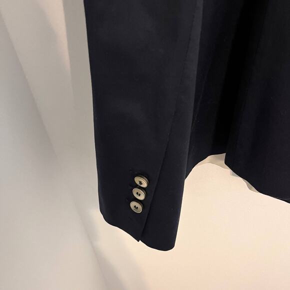 Brooksfield Donna Womens Blazer Size 7 Navy Blue One Button Long Sleeves - Picture 5 of 9